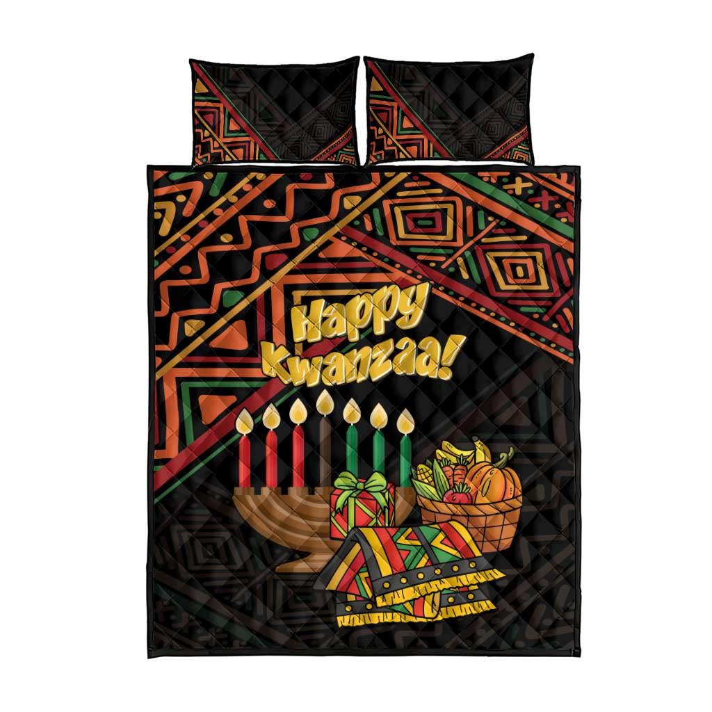 Personalized African Happy Kwanzaa Quilt Bed Set - Wonder Print Shop