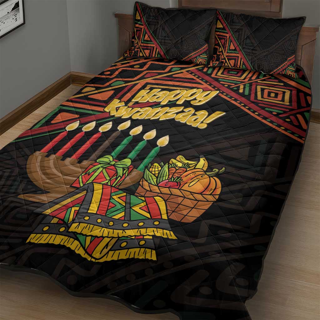 Personalized African Happy Kwanzaa Quilt Bed Set - Wonder Print Shop