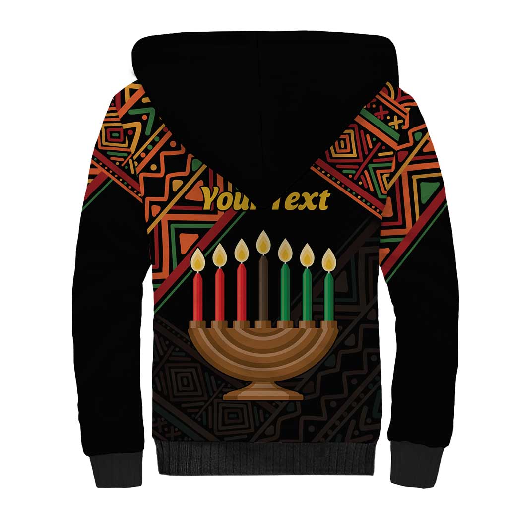 Personalized African Happy Kwanzaa Sherpa Hoodie - Wonder Print Shop