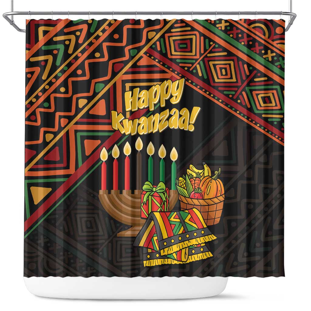 Personalized African Happy Kwanzaa Shower Curtain