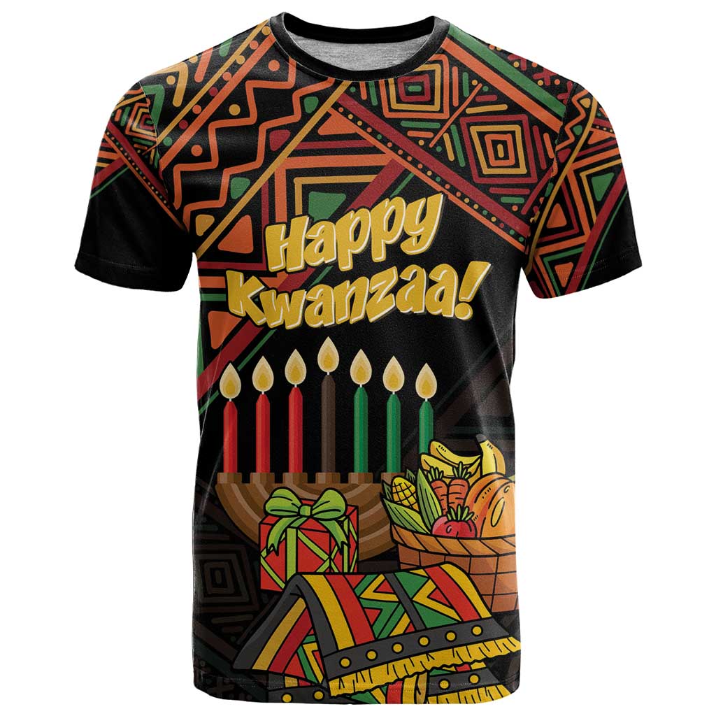Personalized African Happy Kwanzaa T Shirt - Wonder Print Shop