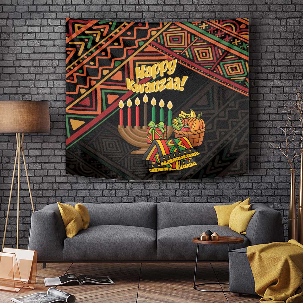Personalized African Happy Kwanzaa Tapestry - Wonder Print Shop