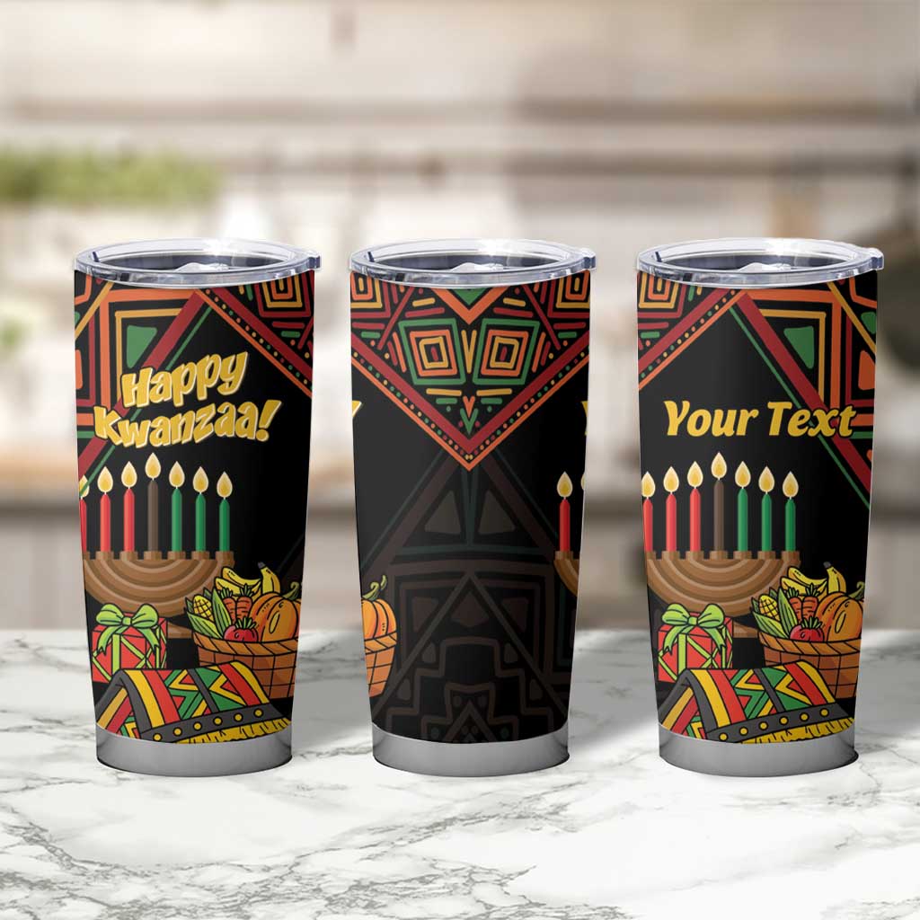 Personalized African Happy Kwanzaa Tumbler Cup - Wonder Print Shop