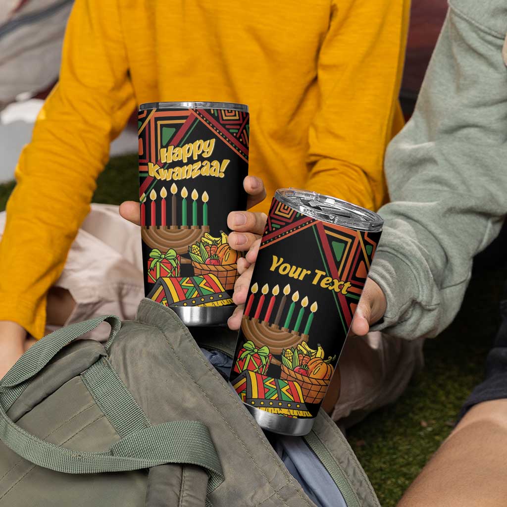 Personalized African Happy Kwanzaa Tumbler Cup - Wonder Print Shop