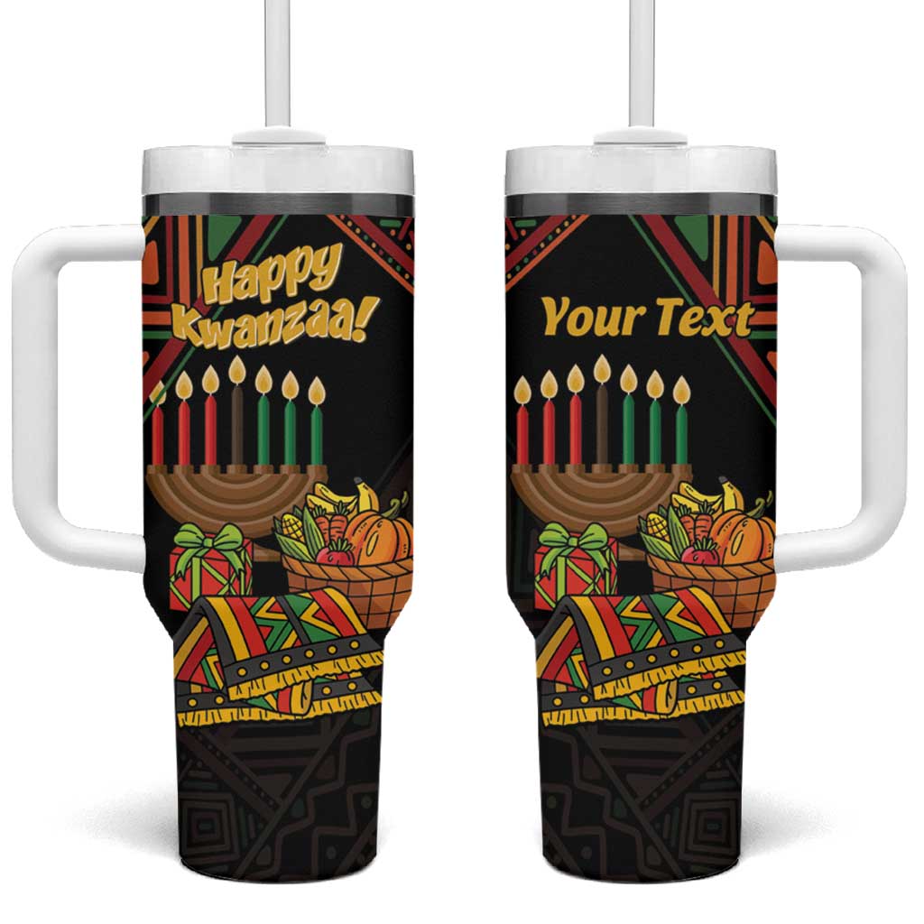 Personalized African Happy Kwanzaa Tumbler With Handle - Wonder Print Shop
