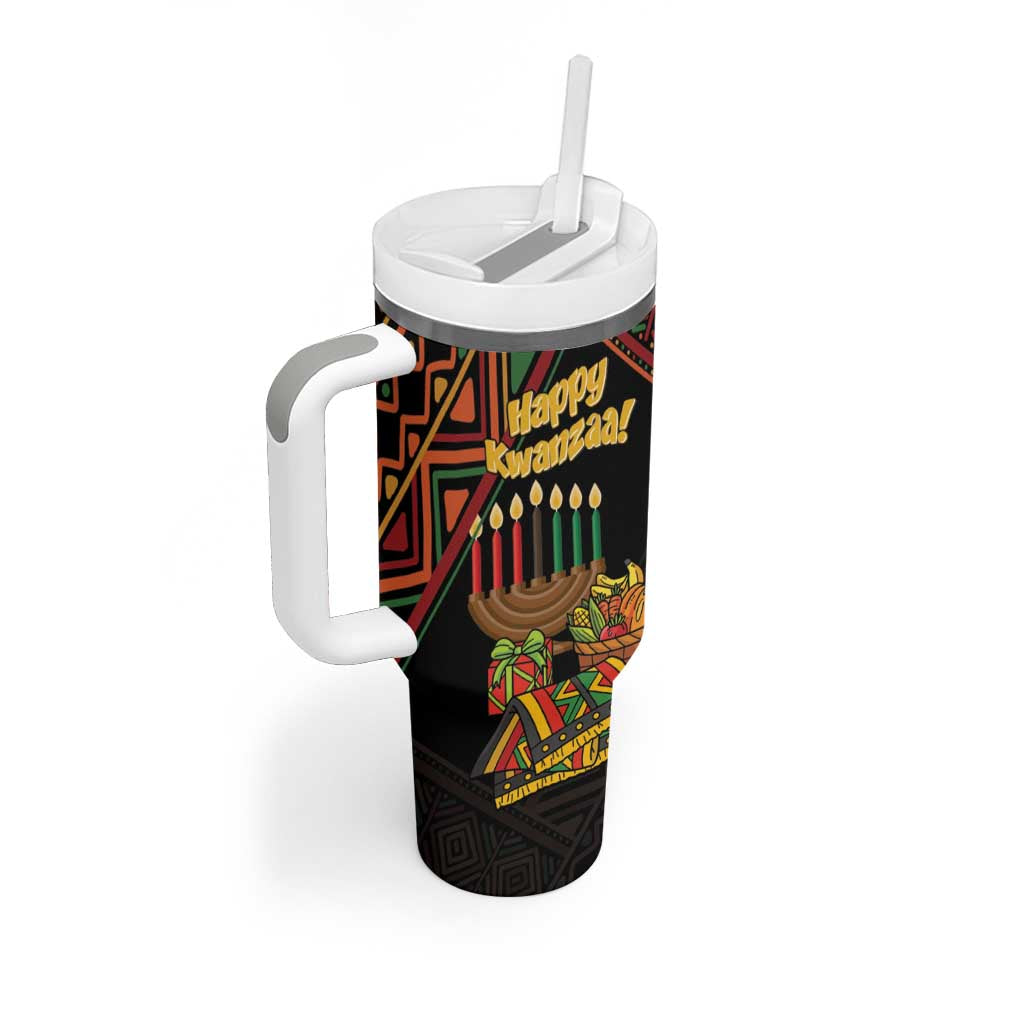 Personalized African Happy Kwanzaa Tumbler With Handle - Wonder Print Shop