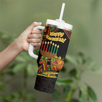 Personalized African Happy Kwanzaa Tumbler With Handle - Wonder Print Shop