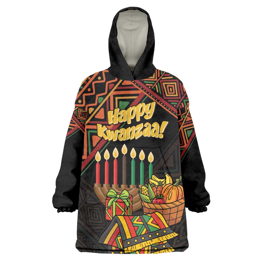 Personalized African Happy Kwanzaa Wearable Blanket Hoodie - Wonder Print Shop