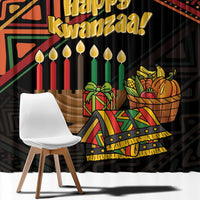 Personalized African Happy Kwanzaa Window Curtain - Wonder Print Shop