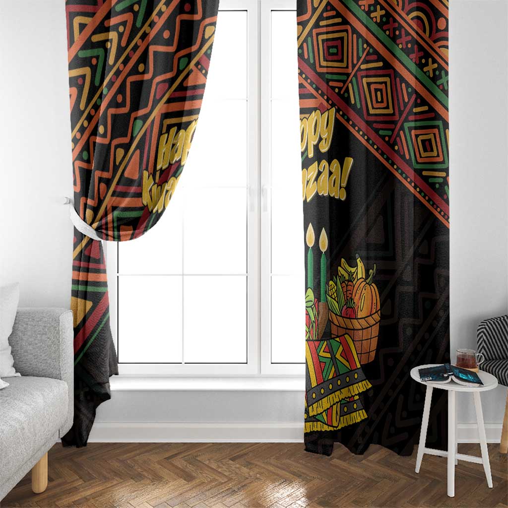 Personalized African Happy Kwanzaa Window Curtain - Wonder Print Shop