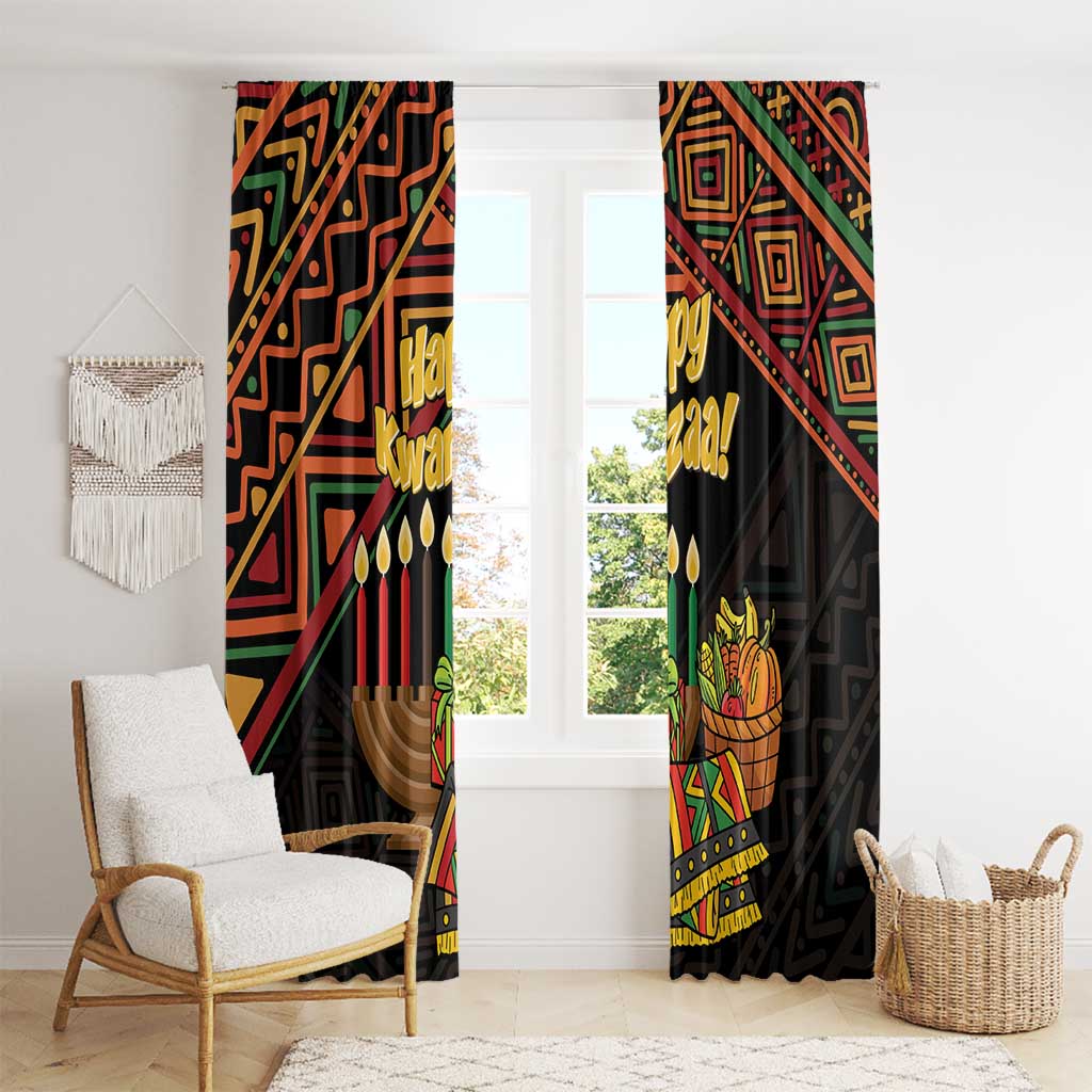 Personalized African Happy Kwanzaa Window Curtain - Wonder Print Shop