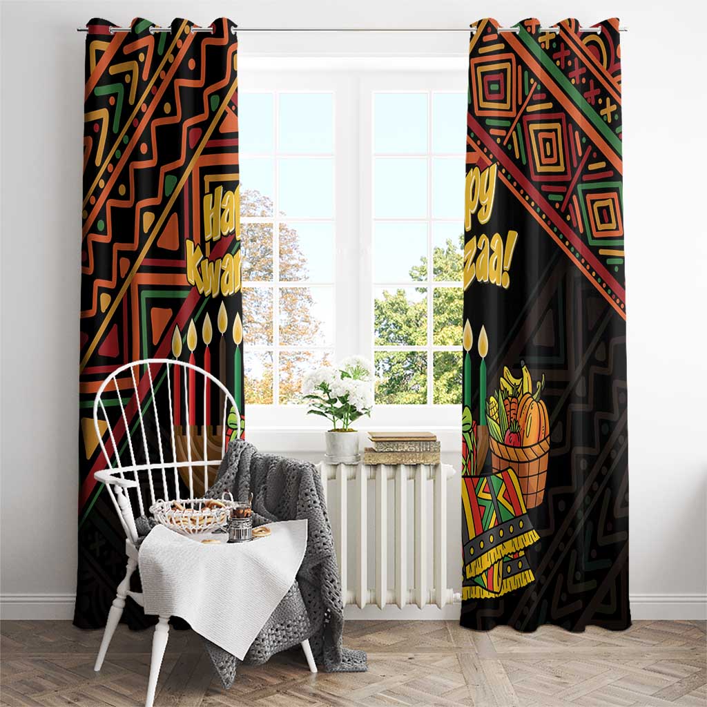Personalized African Happy Kwanzaa Window Curtain - Wonder Print Shop
