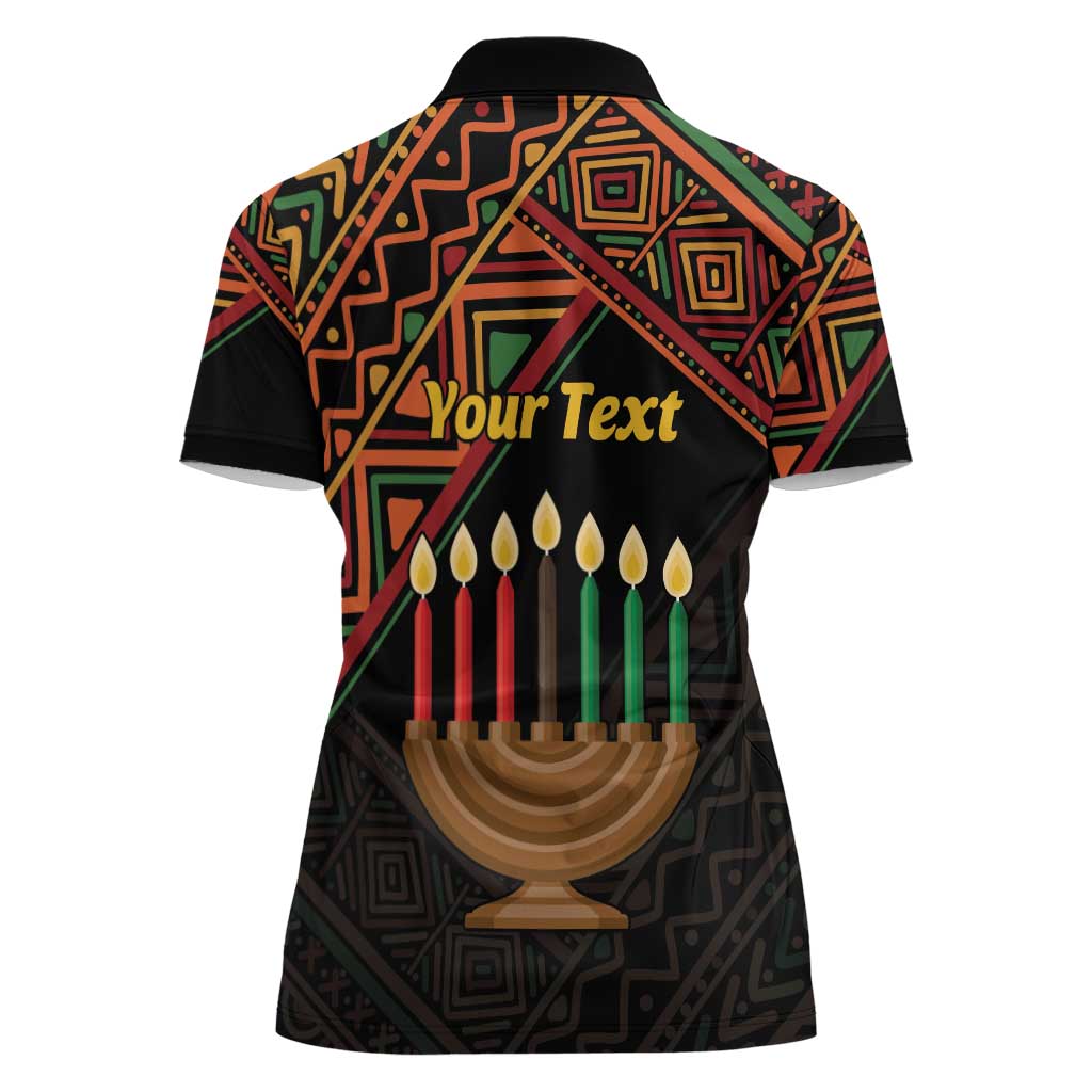 Personalized African Happy Kwanzaa Women Polo Shirt - Wonder Print Shop