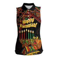 Personalized African Happy Kwanzaa Women Sleeveless Polo Shirt - Wonder Print Shop