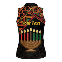 Personalized African Happy Kwanzaa Women Sleeveless Polo Shirt - Wonder Print Shop