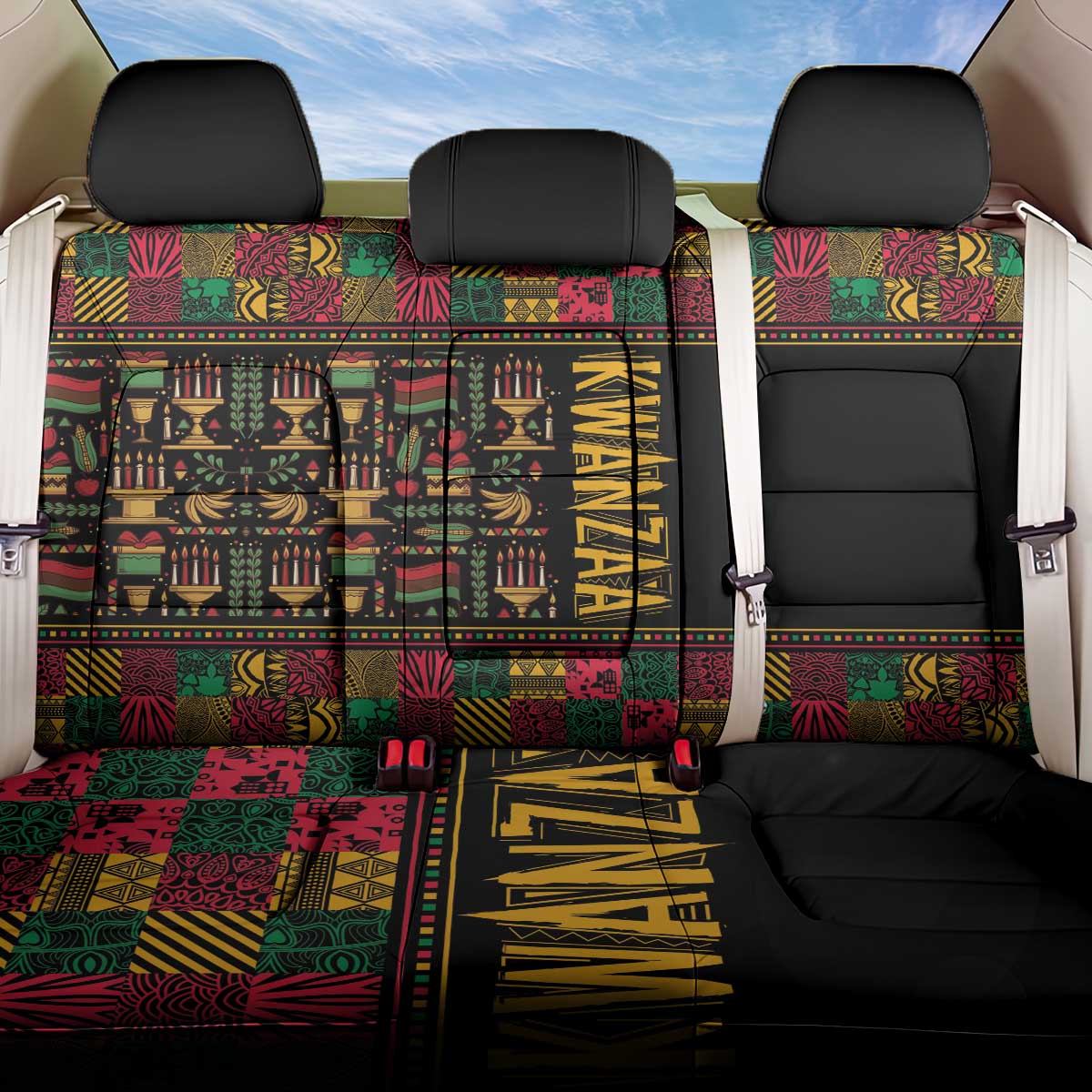 Kwanzaa African Pattern Back Car Seat Cover - Wonder Print Shop