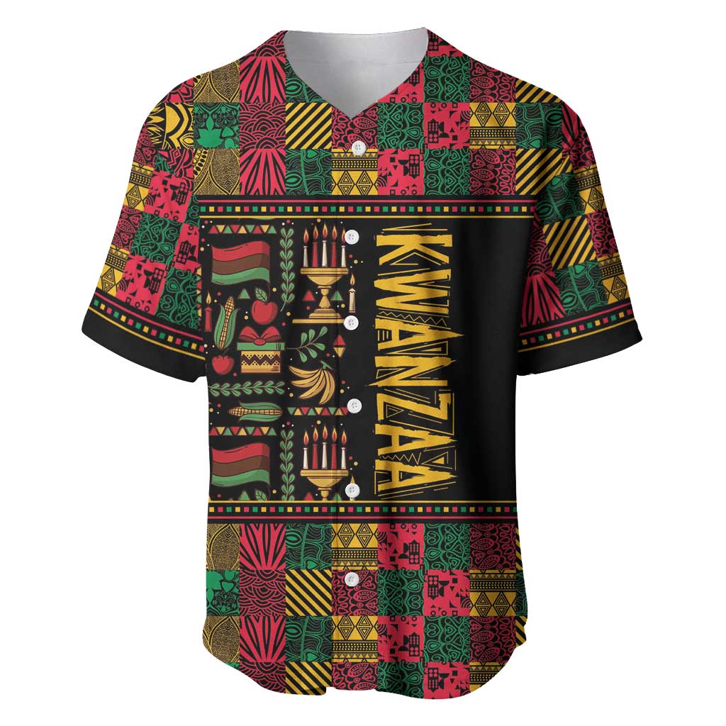 Kwanzaa African Pattern Baseball Jersey - Wonder Print Shop