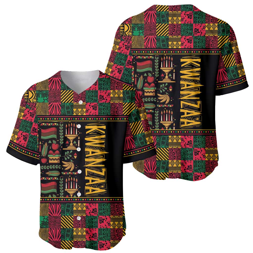Kwanzaa African Pattern Baseball Jersey - Wonder Print Shop