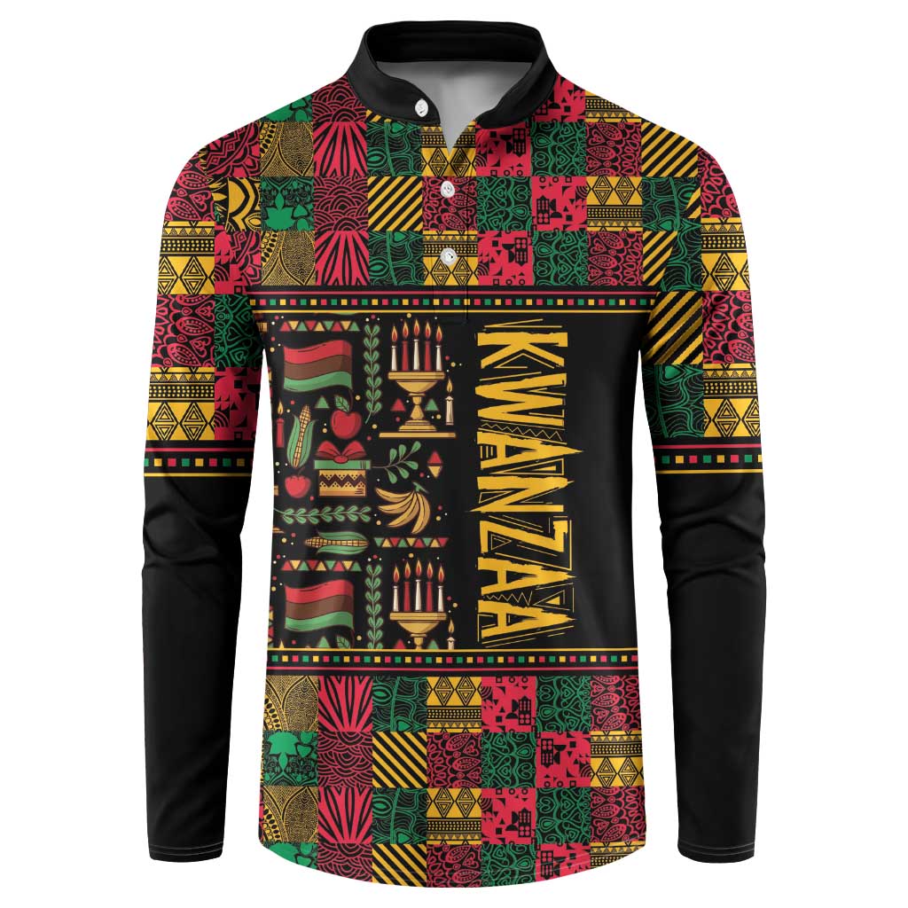 Kwanzaa African Pattern Button Sweatshirt - Wonder Print Shop