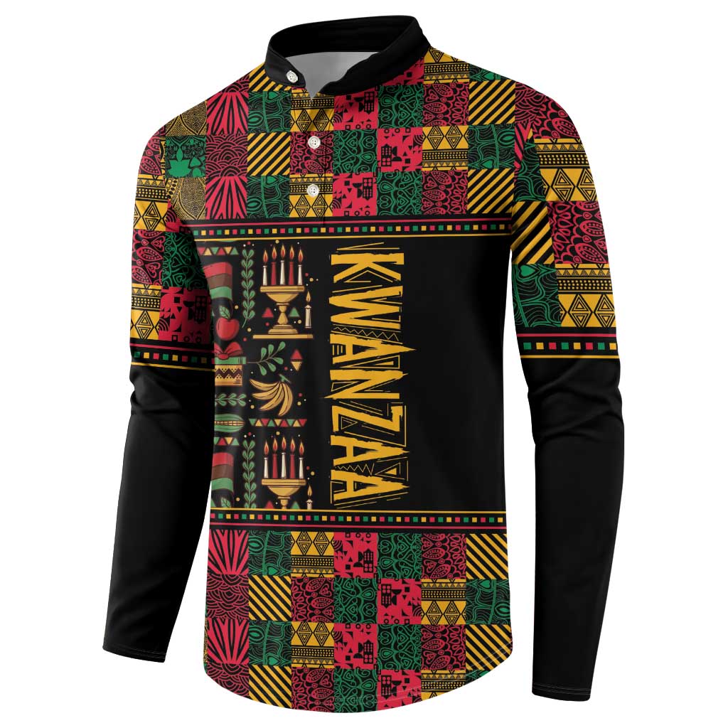 Kwanzaa African Pattern Button Sweatshirt - Wonder Print Shop