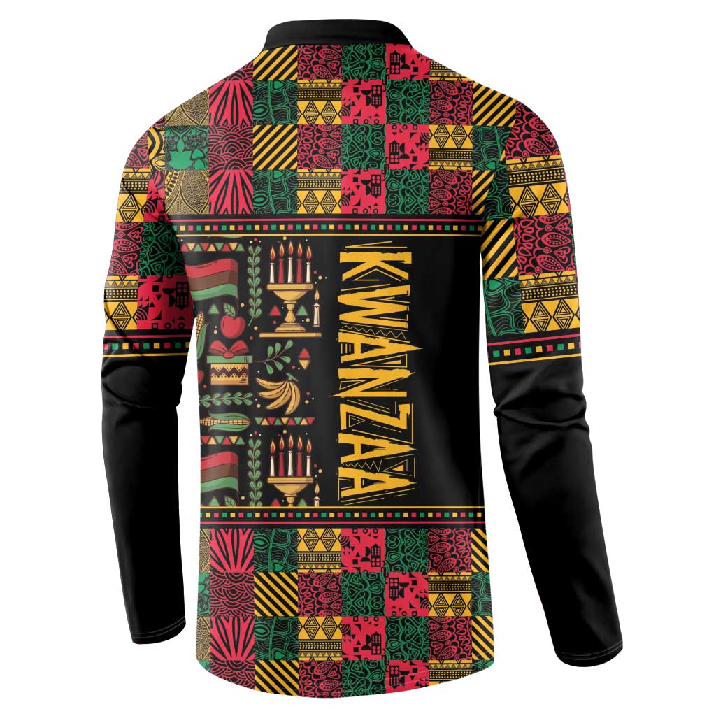 Kwanzaa African Pattern Button Sweatshirt - Wonder Print Shop