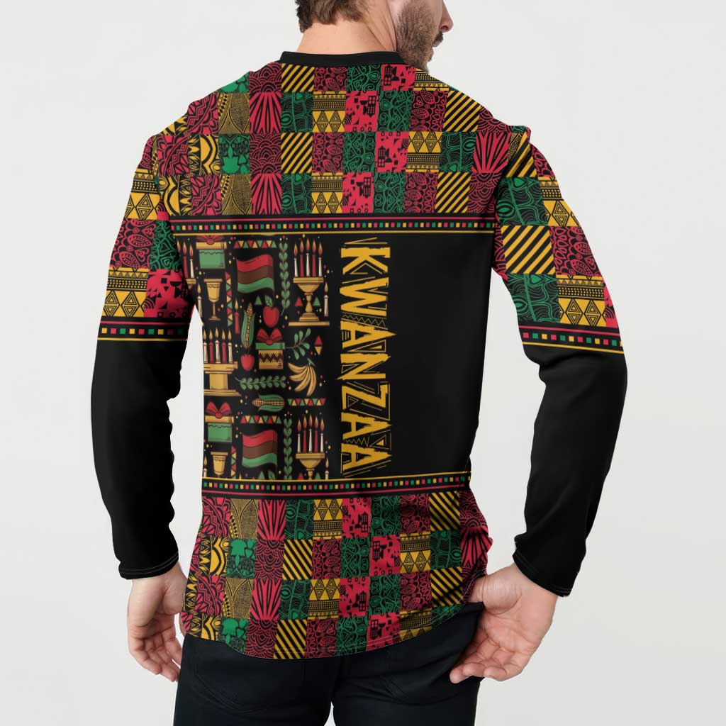 Kwanzaa African Pattern Button Sweatshirt - Wonder Print Shop