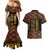 Kwanzaa African Pattern Couples Matching Mermaid Dress and Hawaiian Shirt - Wonder Print Shop