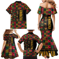 Kwanzaa African Pattern Family Matching Mermaid Dress and Hawaiian Shirt - Wonder Print Shop