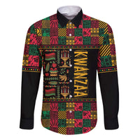 Kwanzaa African Pattern Family Matching Off The Shoulder Long Sleeve Dress and Hawaiian Shirt - Wonder Print Shop