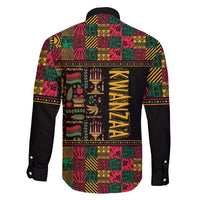 Kwanzaa African Pattern Family Matching Off The Shoulder Long Sleeve Dress and Hawaiian Shirt - Wonder Print Shop