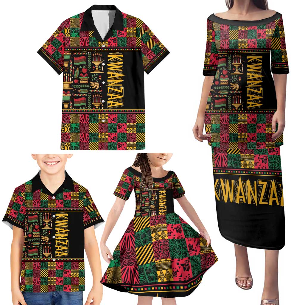 Kwanzaa African Pattern Family Matching Puletasi and Hawaiian Shirt - Wonder Print Shop