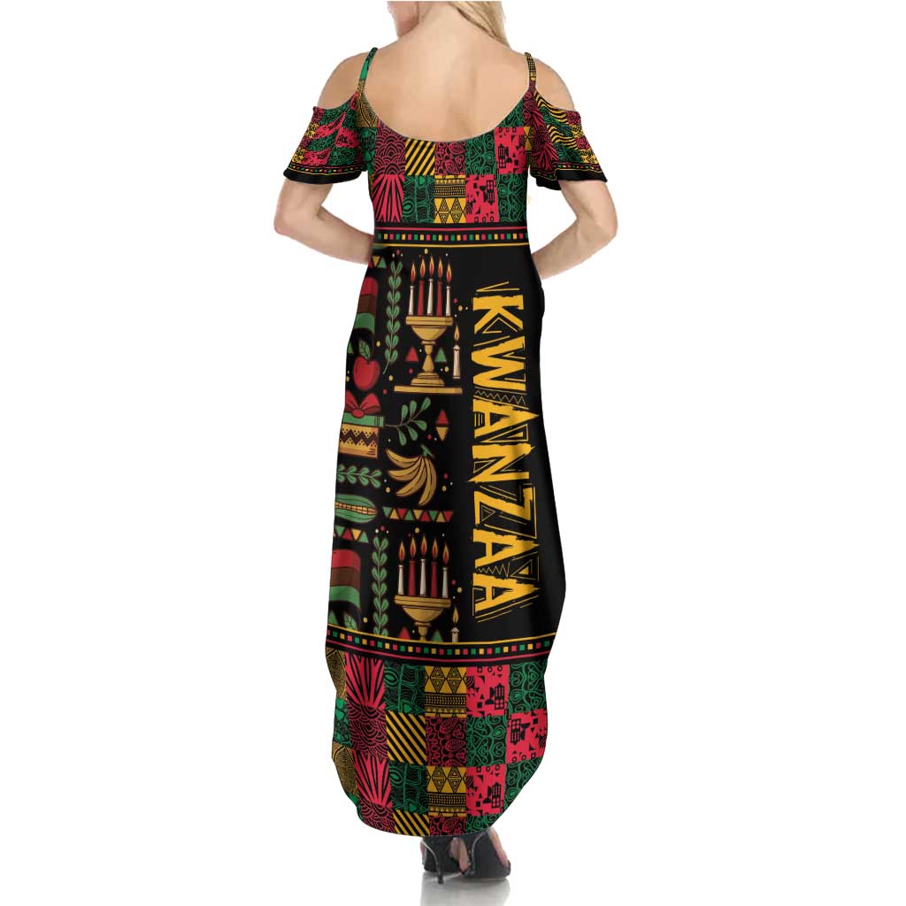 Kwanzaa African Pattern Family Matching Summer Maxi Dress and Hawaiian Shirt - Wonder Print Shop