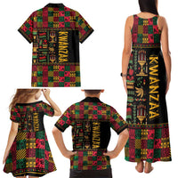 Kwanzaa African Pattern Family Matching Tank Maxi Dress and Hawaiian Shirt - Wonder Print Shop
