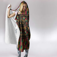 Kwanzaa African Pattern Hooded Blanket