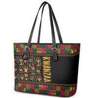 Kwanzaa African Pattern Leather Tote Bag - Wonder Print Shop