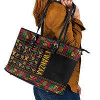 Kwanzaa African Pattern Leather Tote Bag - Wonder Print Shop