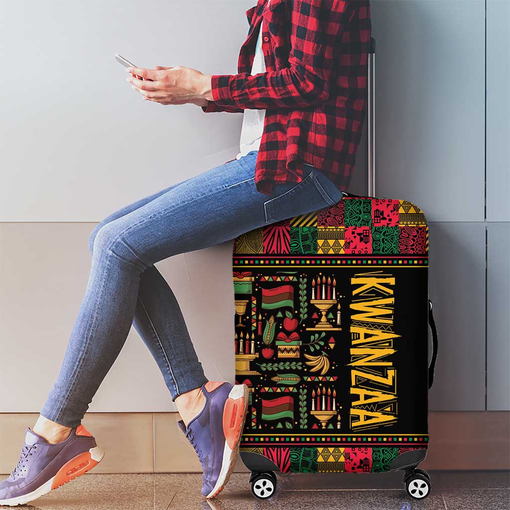 Kwanzaa African Pattern Luggage Cover - Wonder Print Shop