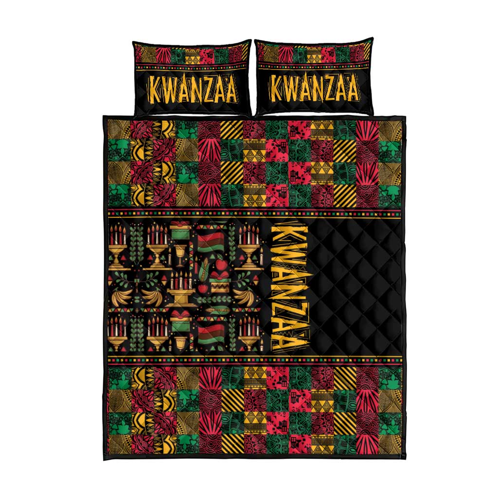 Kwanzaa African Pattern Quilt Bed Set - Wonder Print Shop