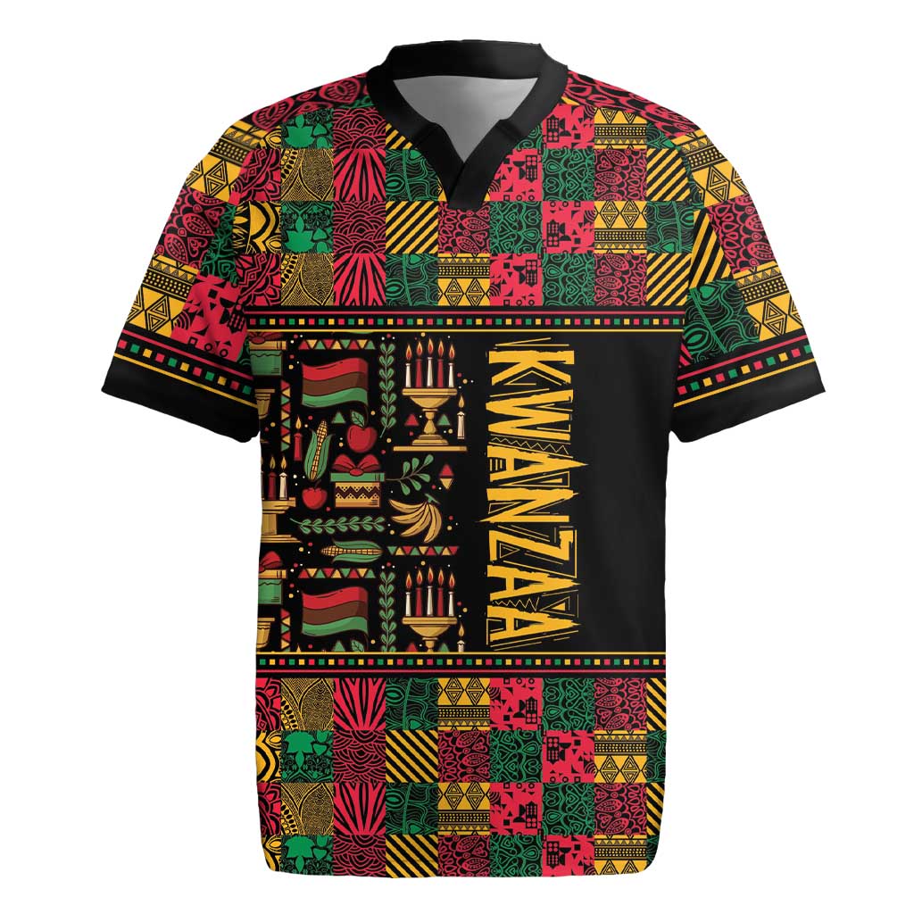 Kwanzaa African Pattern Rugby Jersey - Wonder Print Shop