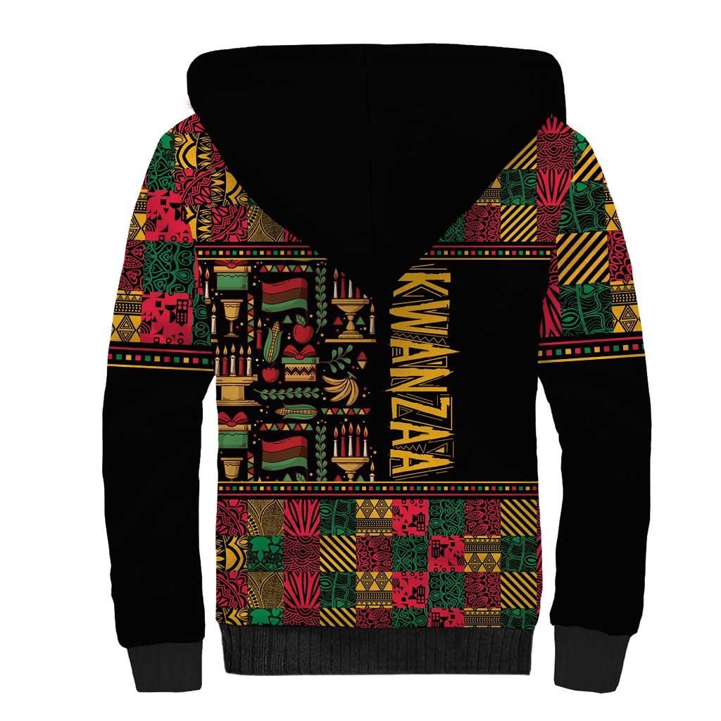 Kwanzaa African Pattern Sherpa Hoodie - Wonder Print Shop