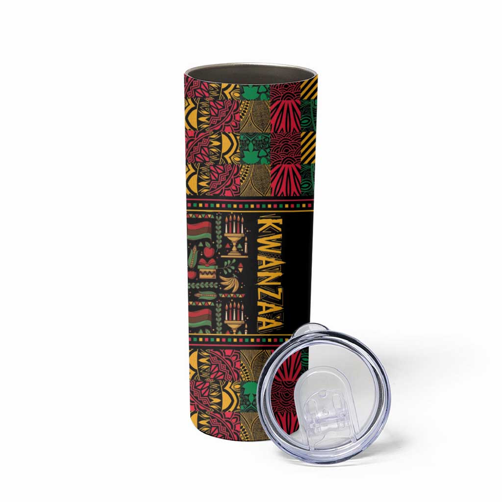 Kwanzaa African Pattern Skinny Tumbler - Wonder Print Shop