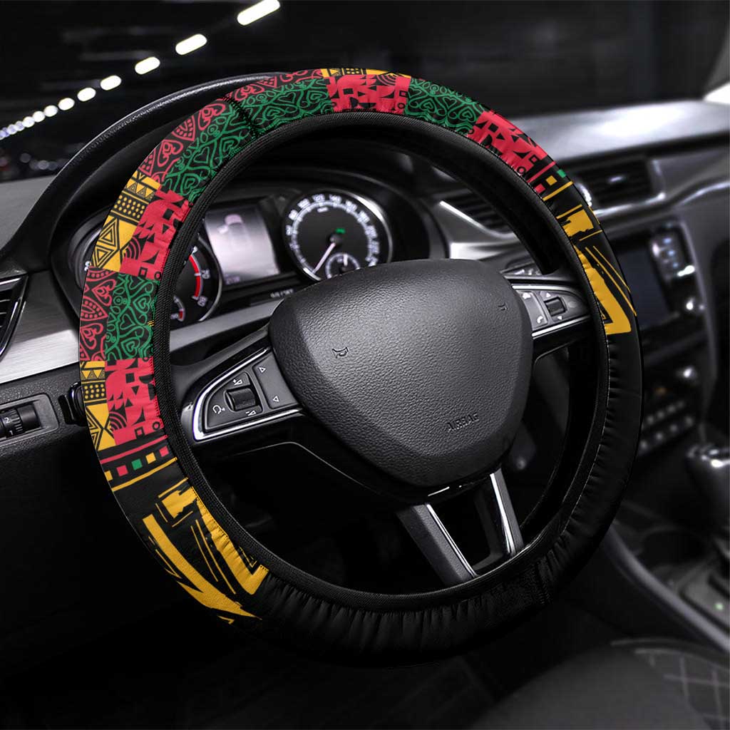 Kwanzaa African Pattern Steering Wheel Cover - Wonder Print Shop