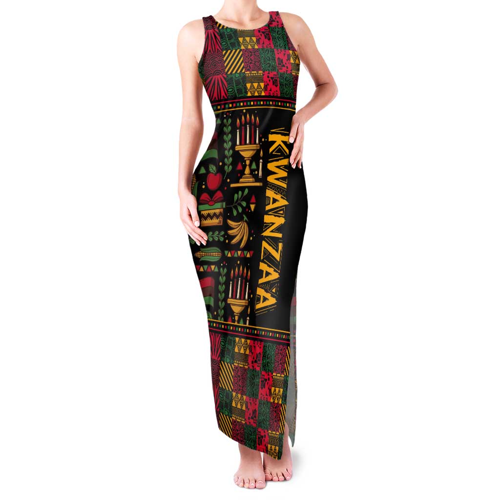 Kwanzaa African Pattern Tank Maxi Dress - Wonder Print Shop