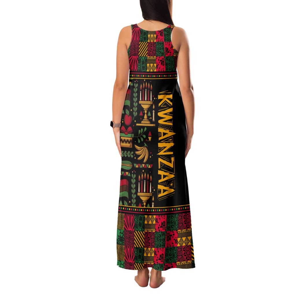 Kwanzaa African Pattern Tank Maxi Dress - Wonder Print Shop