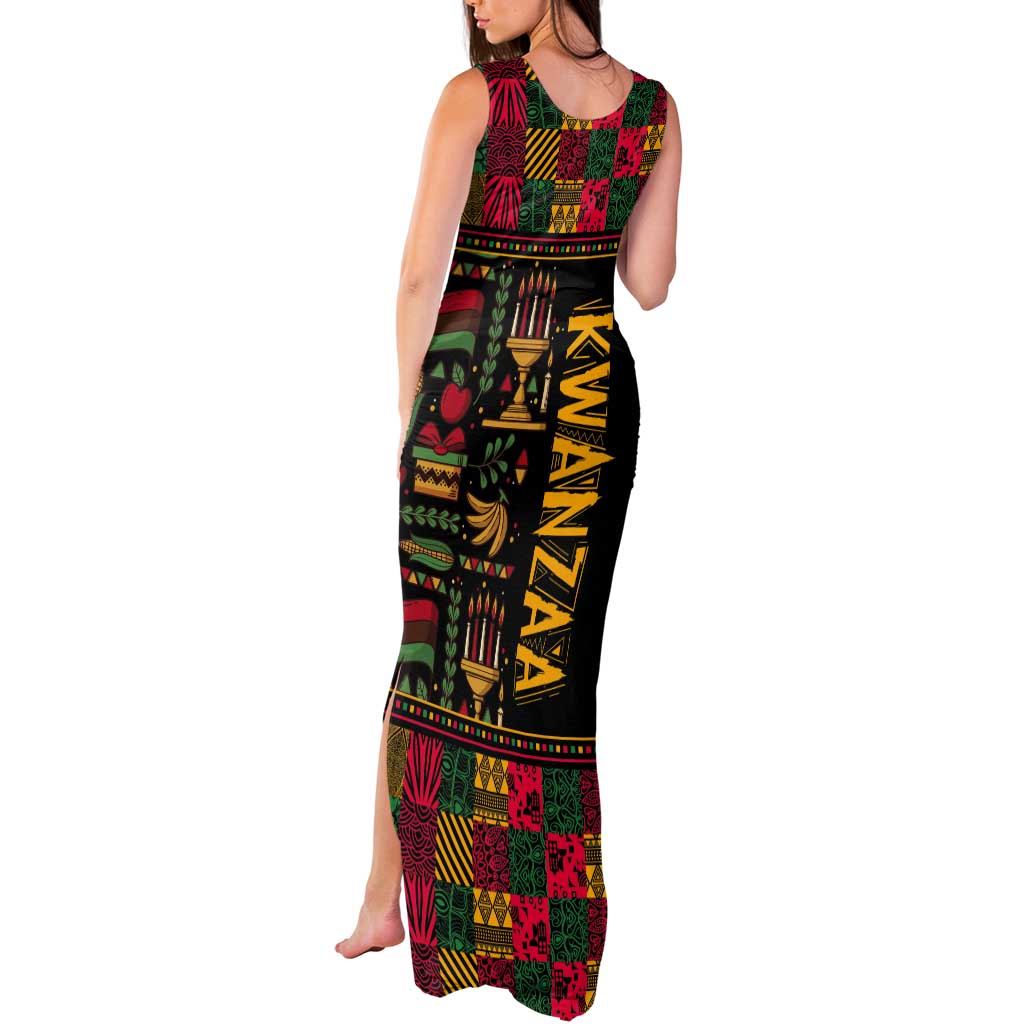 Kwanzaa African Pattern Tank Maxi Dress - Wonder Print Shop