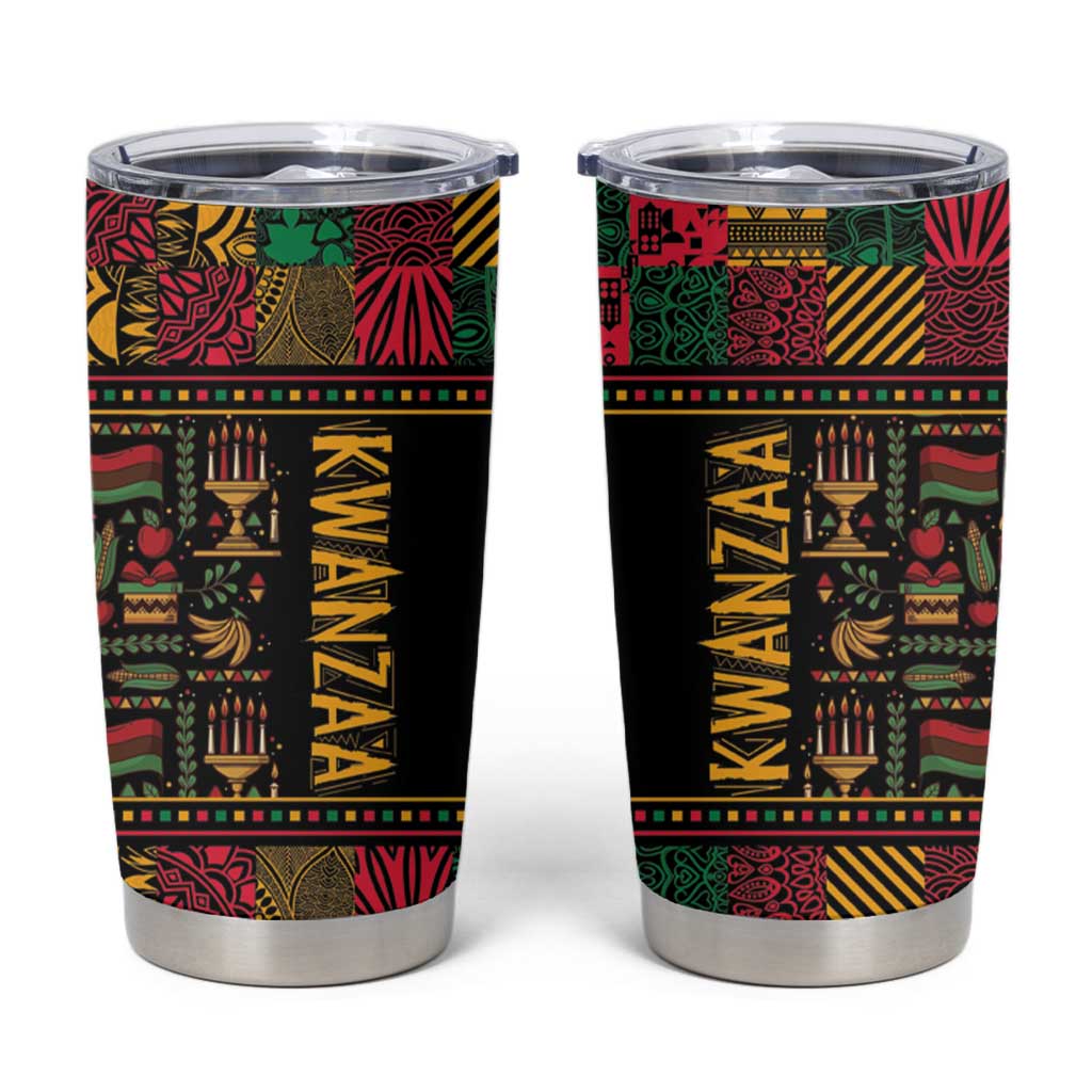 Kwanzaa African Pattern Tumbler Cup - Wonder Print Shop