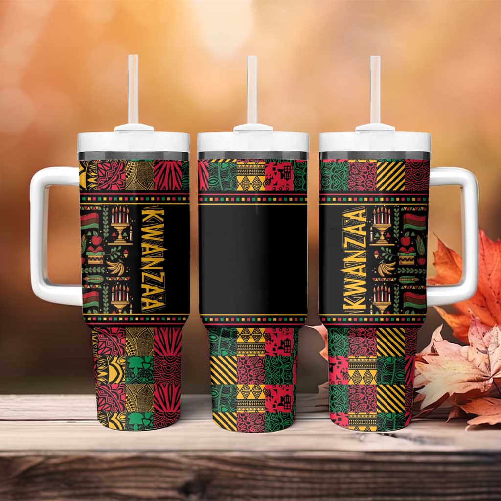 Kwanzaa African Pattern Tumbler With Handle - Wonder Print Shop