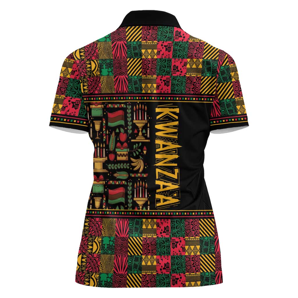 Kwanzaa African Pattern Women Polo Shirt - Wonder Print Shop