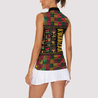 Kwanzaa African Pattern Women Sleeveless Polo Shirt - Wonder Print Shop