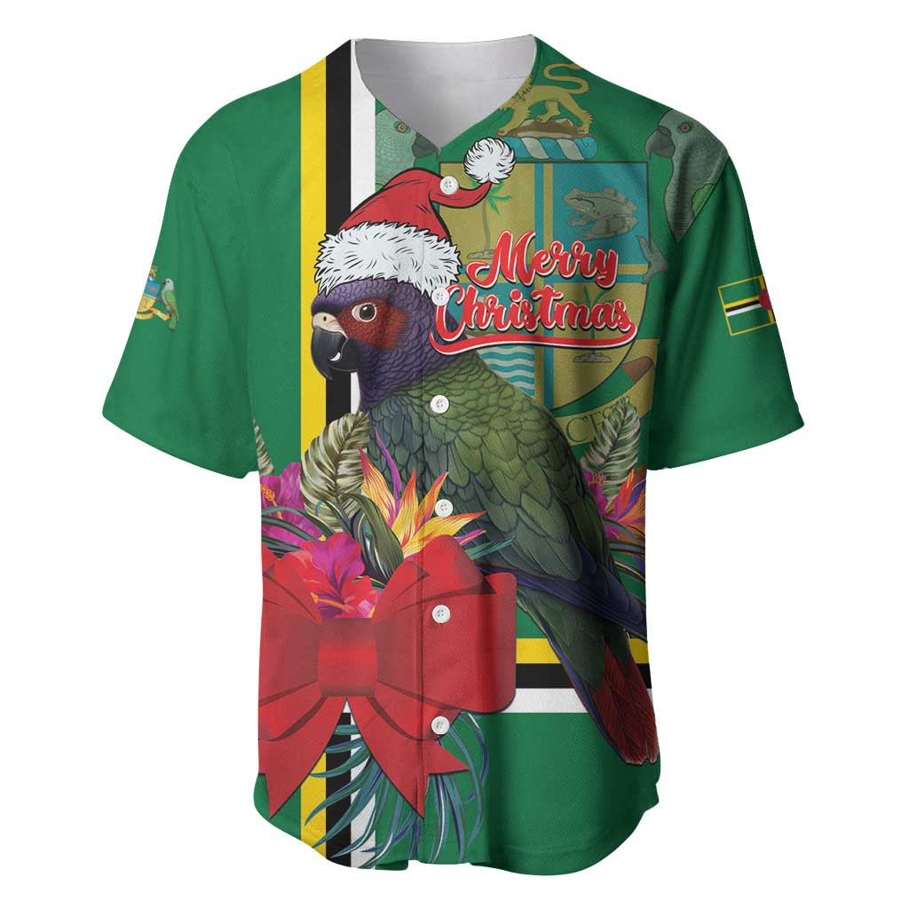 Dominica Christmas Coquette Bow Baseball Jersey Sisserou Parrot Tropical Flower - Wonder Print Shop